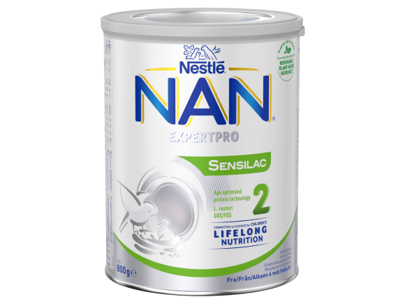 Nestlé NAN EXPERTPRO SENSILAC 2 pulver 800g dåse. Tilskudsblanding til spædbørn fra 6 måneder.