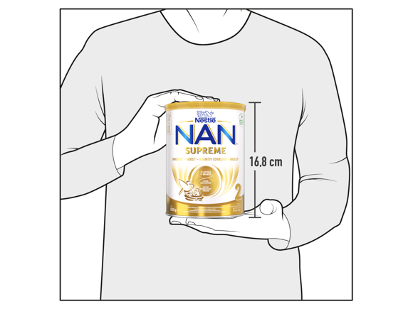Nestlé NAN SUPREME 2 pulver 800g dåse size