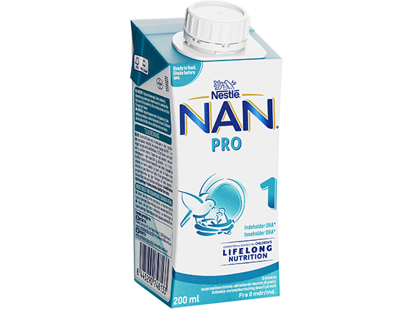 Nestlé NAN PRO 1 drikkeklar morsmelkerstatning 200ml tetra left