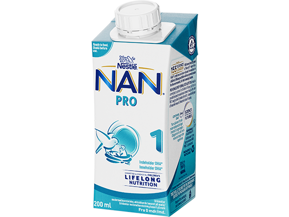 Nestlé NAN PRO 1 drikkeklar morsmelkerstatning 200ml tetra right