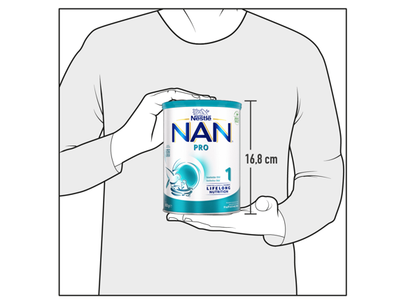Nestlé NAN PRO 1 pulver 800g boks. size